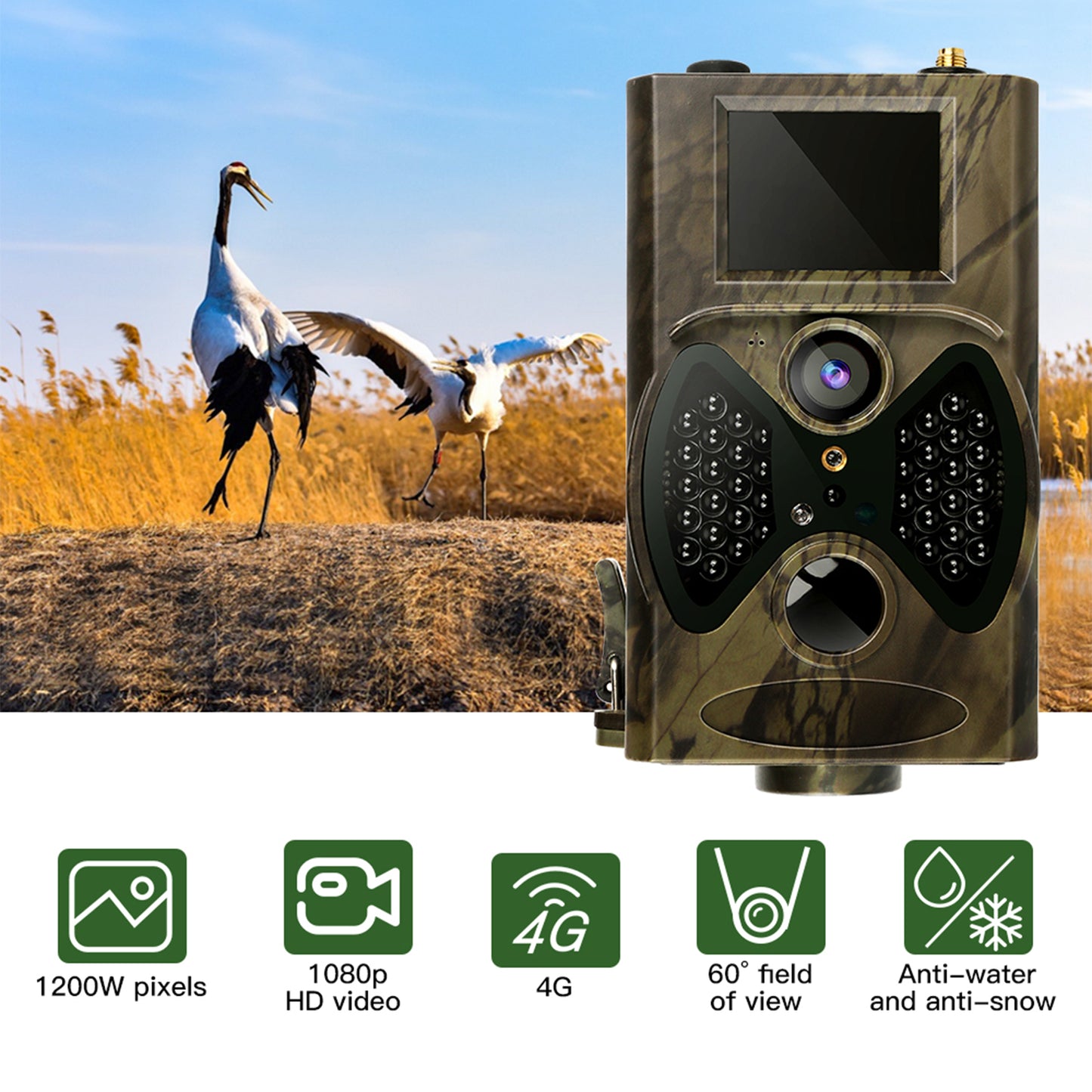 Taking Trail Camera 36MP 1080P Night Photo Video Multifunction Outdoor Huntings Animal Observation Monitor Hunting Camera