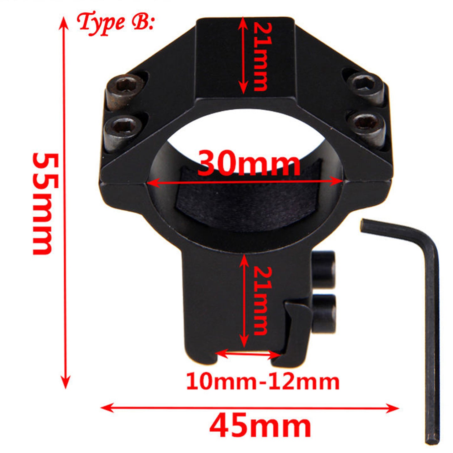 Aluminum 30mm Ring and 21mm Mount