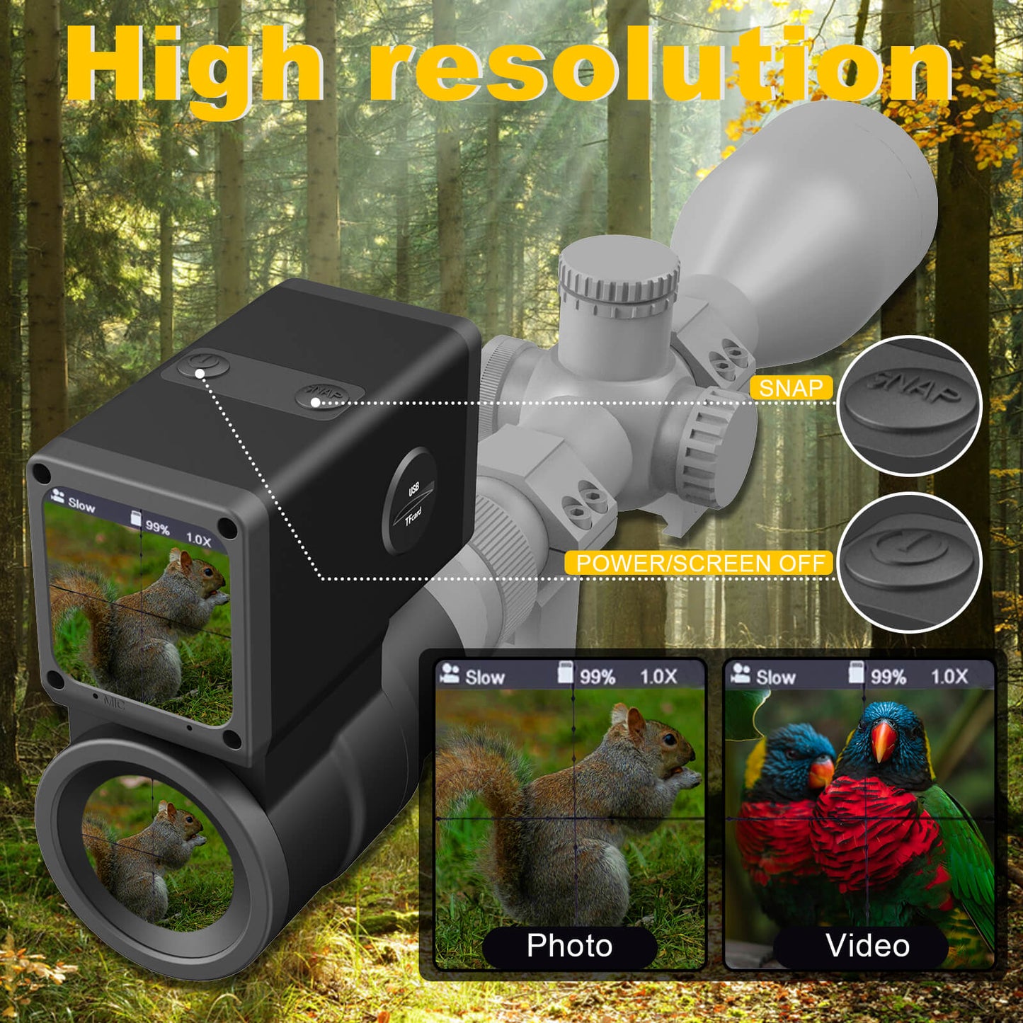 Diversion Camera Dual Screen Display Scope Camera for Hunting